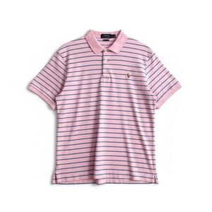 Polo by Ralph Lauren Pink and Blue Striped Polo Shirt